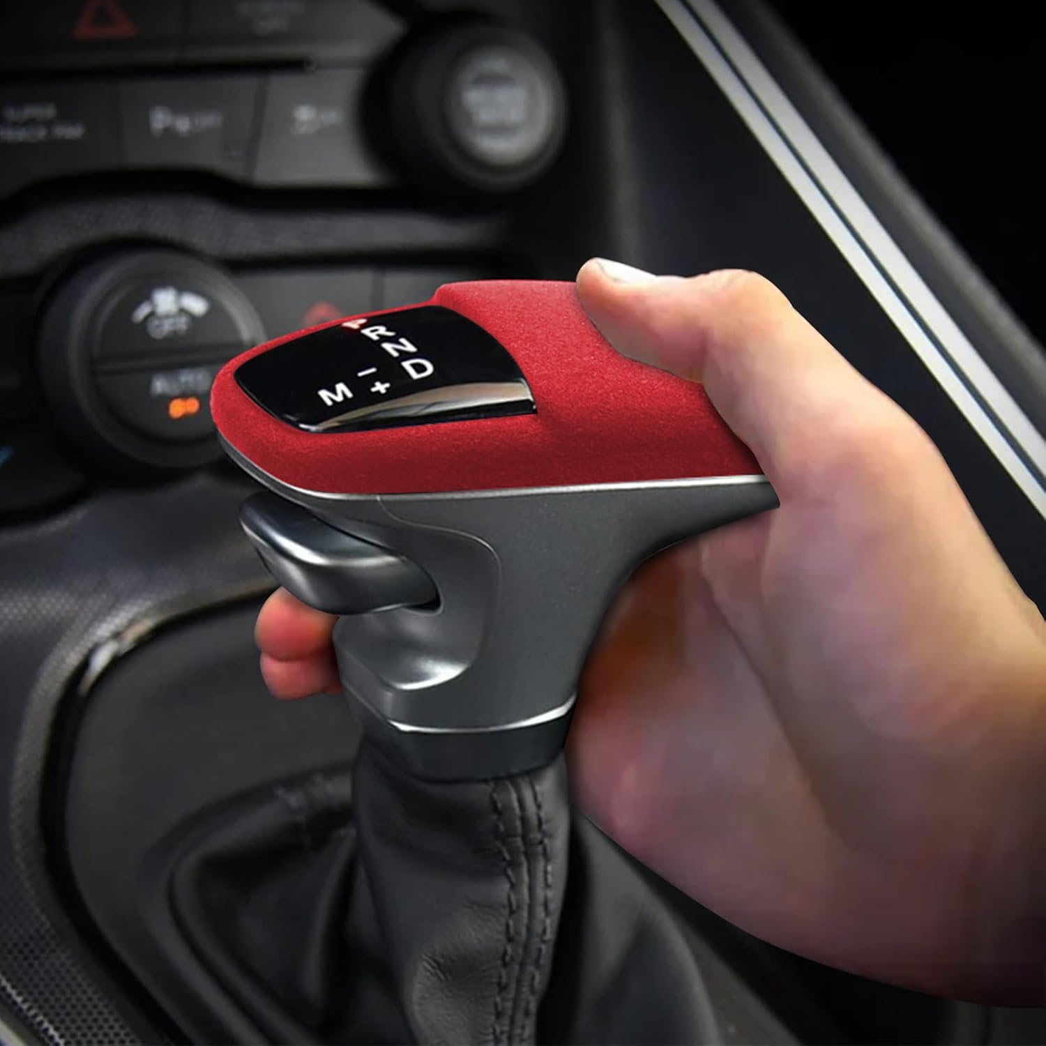 Suede Gear Shift Knob Cover for 2015-2024 Dodge Charger Accessories image 4