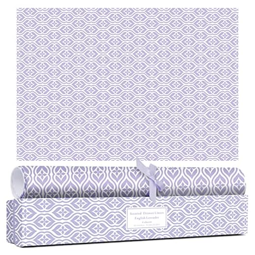 LA BELLEFÉE Scented Drawer Liners, 6-Sheets Scent Paper Liner (English Lavender)