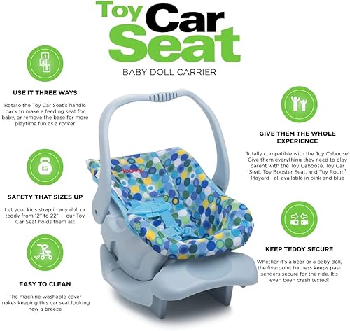 Miniatura 5 de Asiento de auto azul para muñeca, Azul