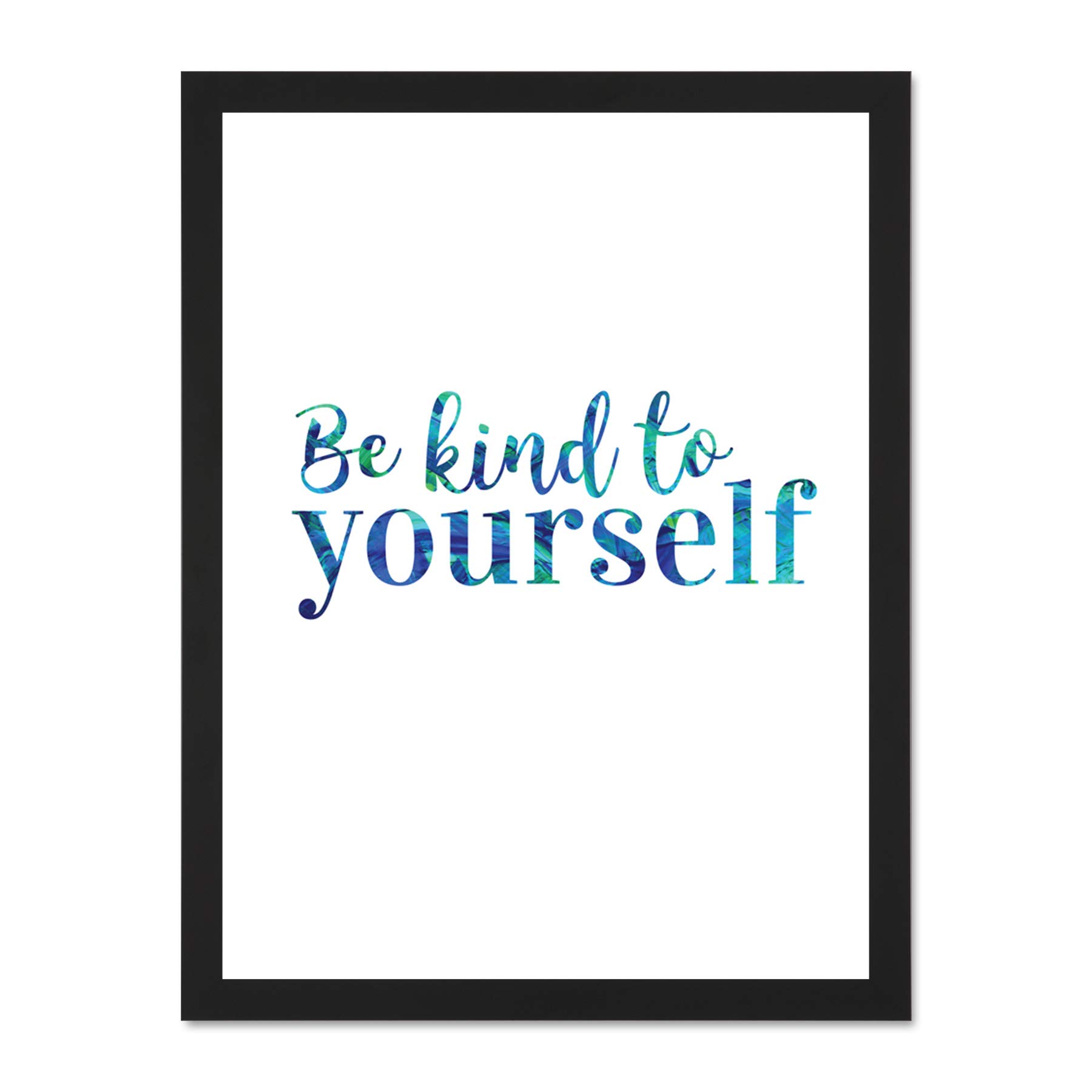 Be Kind Yourself Texture Large Framed Art Print Poster Wall Decor 18x24 inch