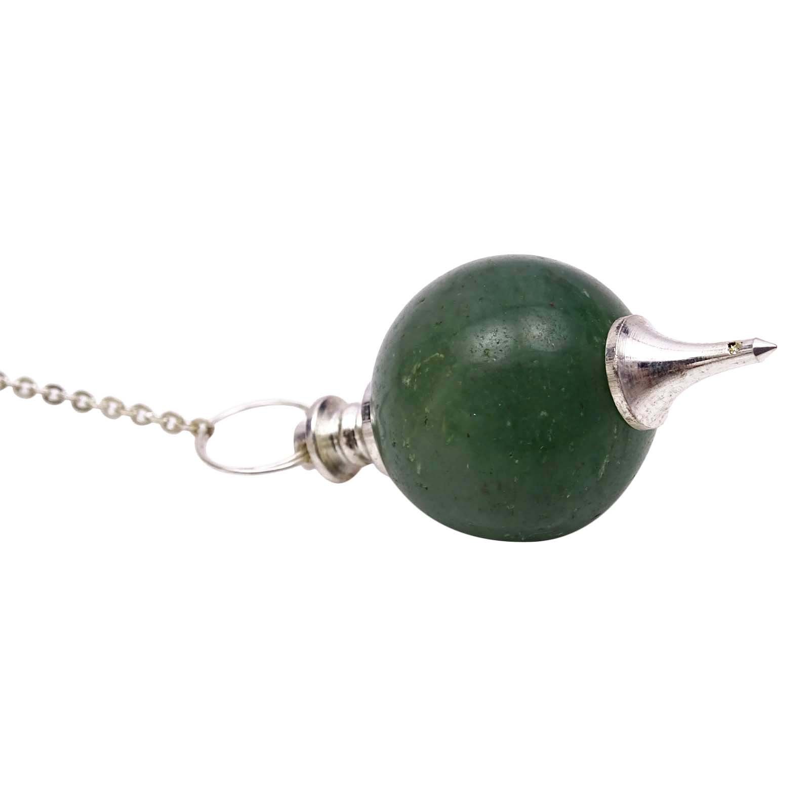 Harmonize Equilibrio aventurina Sephoroton Pendulo Radiestesia Reiki Piedra Regalo Esfera
