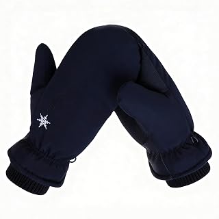 Women's Winter Ski Gloves Cotton Gloves Fleece Waterproof Thermal Winter Gloves Touch Screen Gloves for Outdoors, Skiing, Camping black women