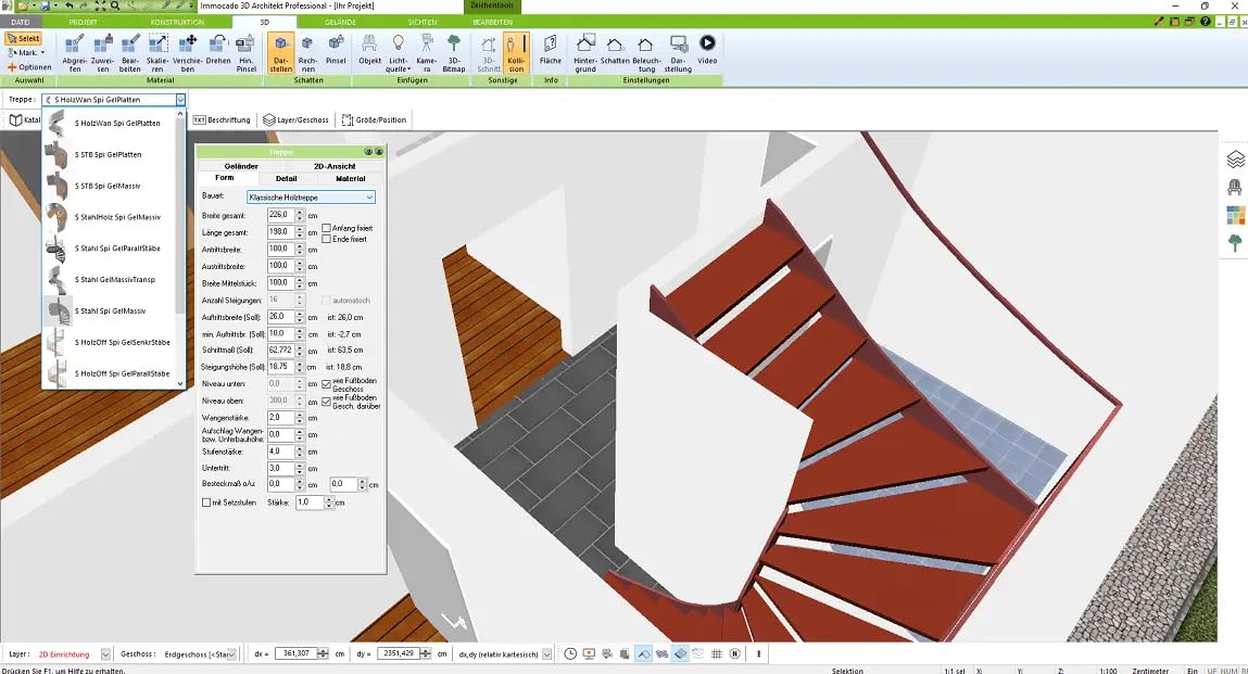 Immocado 3D Architekt Professional - 3D Hausplaner CAD Software & Architektur Programm: Grundrisse zeichnen, Hausplanung & Wohnungsplaner