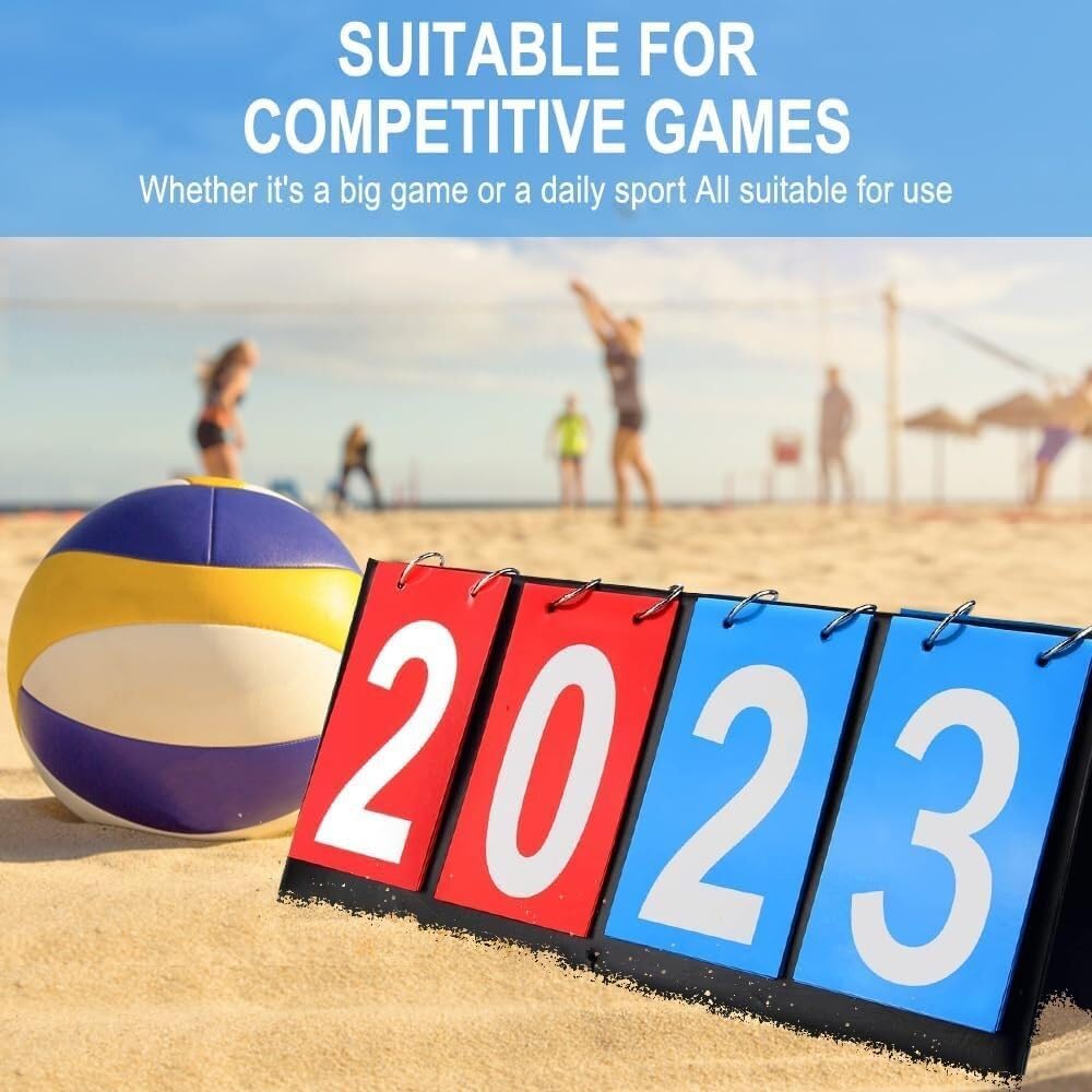 LED Digital Scoreboard Basketball Game Scoreboard,Reusable Multi Sports Score Flip Sports Scoreboard for Volleyball Football Sports Blue and Red