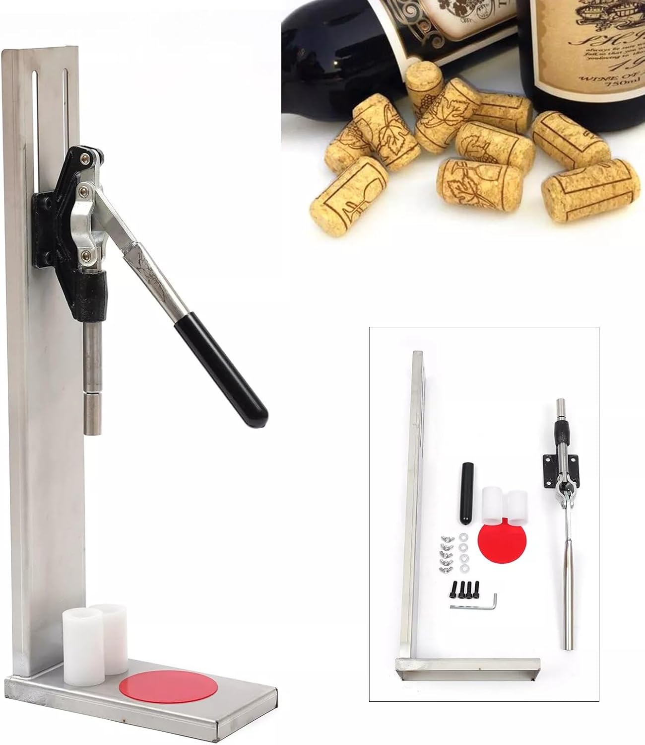 Head Wine Bottle Corking Machine，Manual Wine Bottle Cork Machine