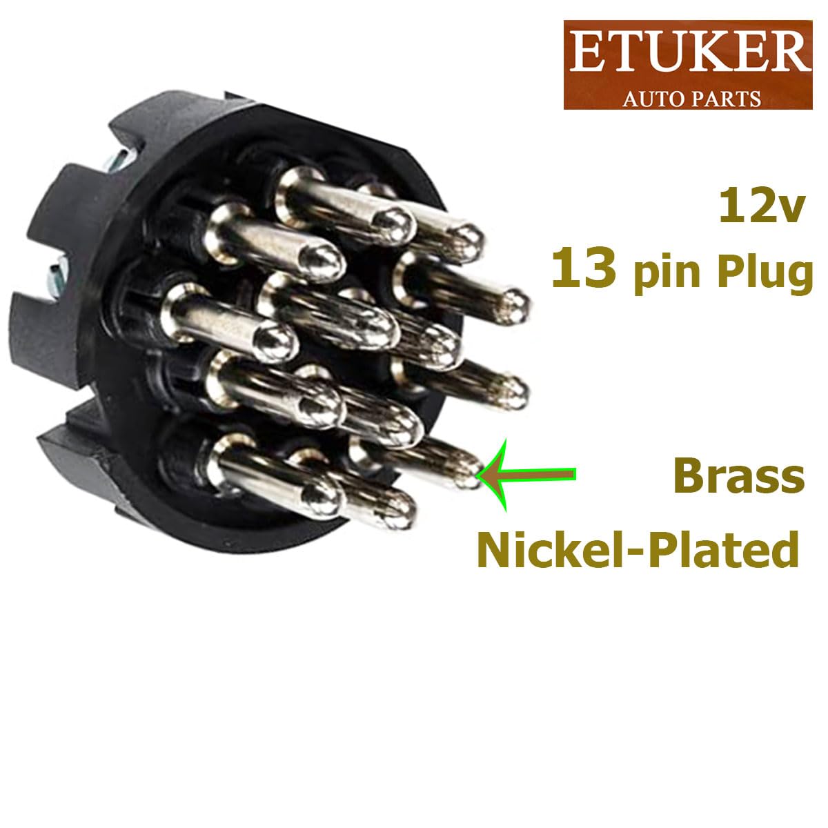 Cavo Adattatore Prolunga Per Rimorchio 13 Pin Maschio-Femmina - Spirale 1,6m Per Auto, Camper, Roulotte, Impermeabile - 4