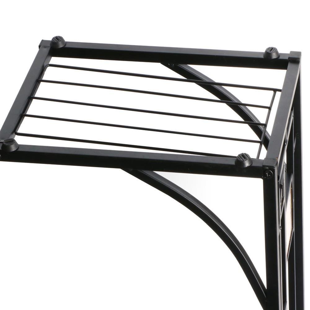 Yaheetech Tavolino da Salotto Tavolino Basso Laterale da Divano Moderno Tavolo da Caffè Comodino da letto Marrone e Nero 21 x 31 x 53 cm