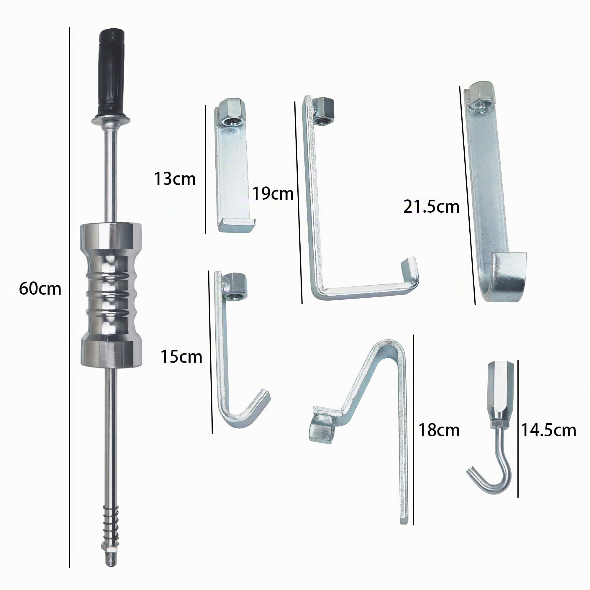 Gleithammer-Set, 8.5 kg Schwerlast-Zughammer mit 5 Abziehhaken, Karosserie-Ausbeulwerkzeug für Auto & LKW