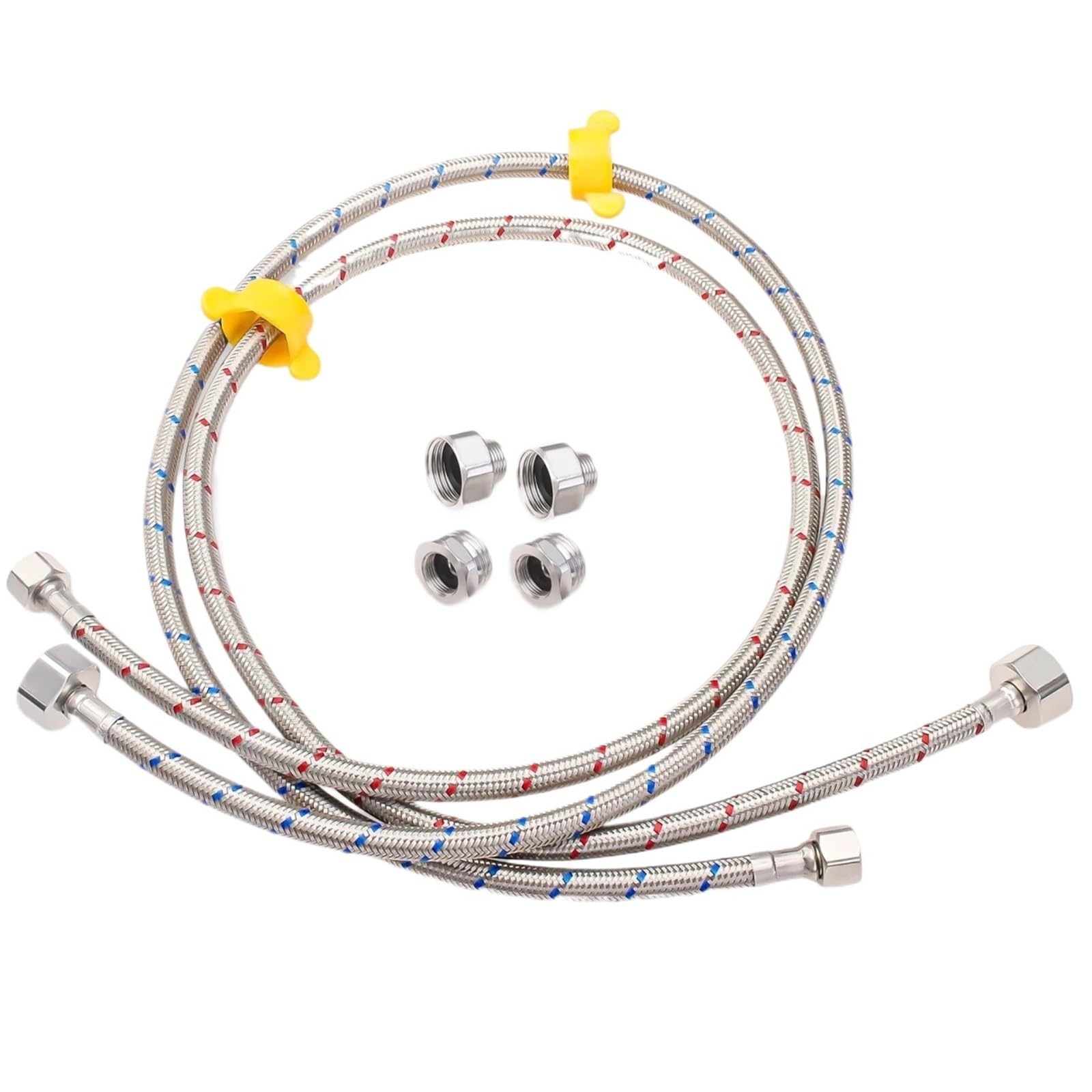 PULaif Shower Hose, Water Supply Line Hose 60-100cm Nylon And Stainless Steel Braided For Faucet Heater