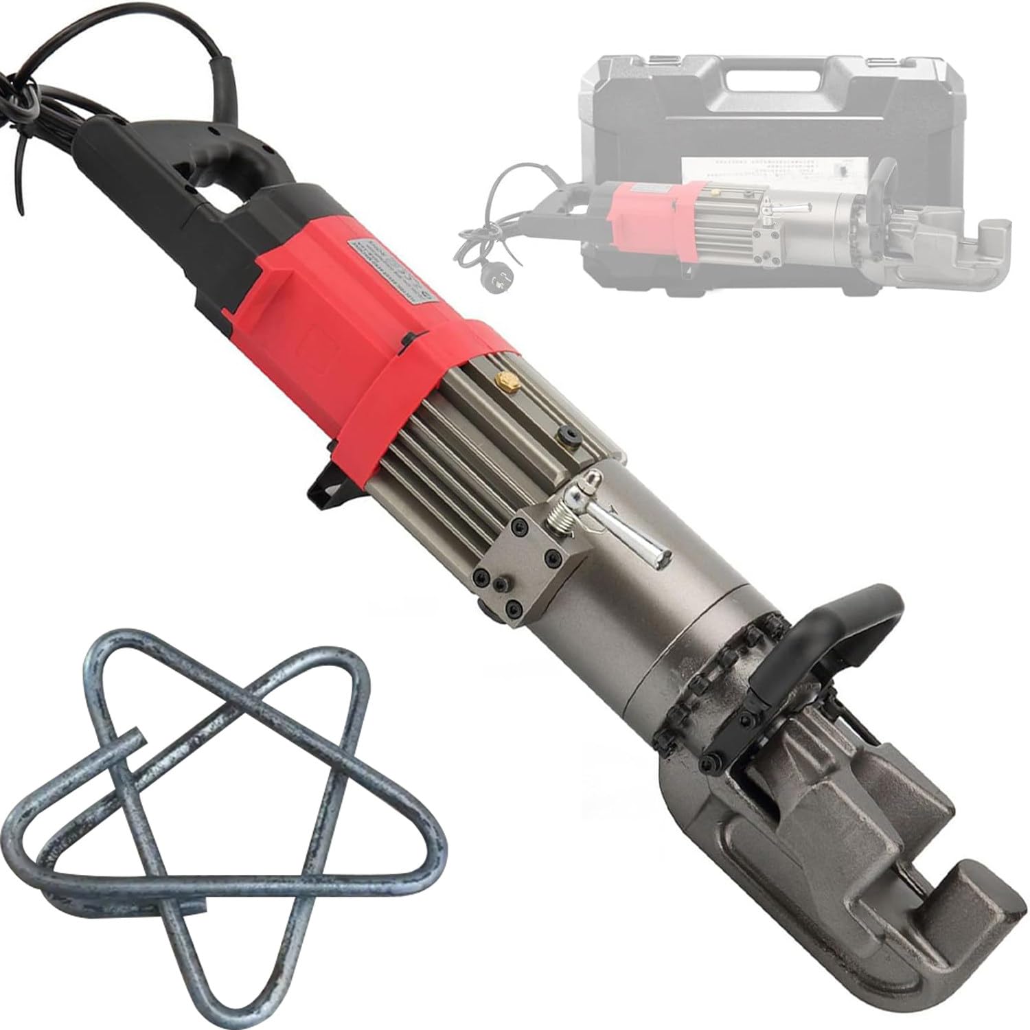 IUokLU Hydraulic Steel Tube Bender, Electric Rebar Bending Machine, Quick and Easy Bending of Rebar Steel Bar Steel Rod (22mm)