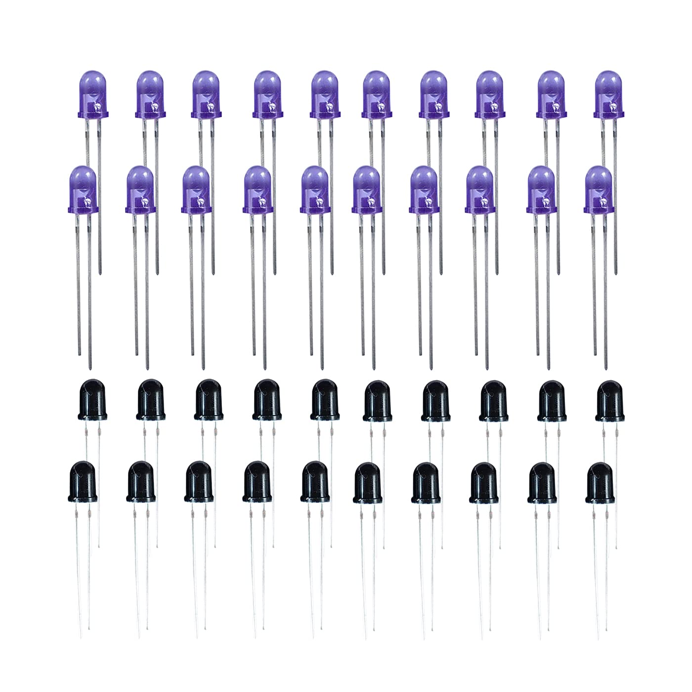 Electronic spices 5mm 940nm LEDs Infrared Emitter and IR Receiver Diode for Devlopment Board (Pack of 20pcs) (B08YWBBM83) Amazon Price History, Amazon Price Tracker