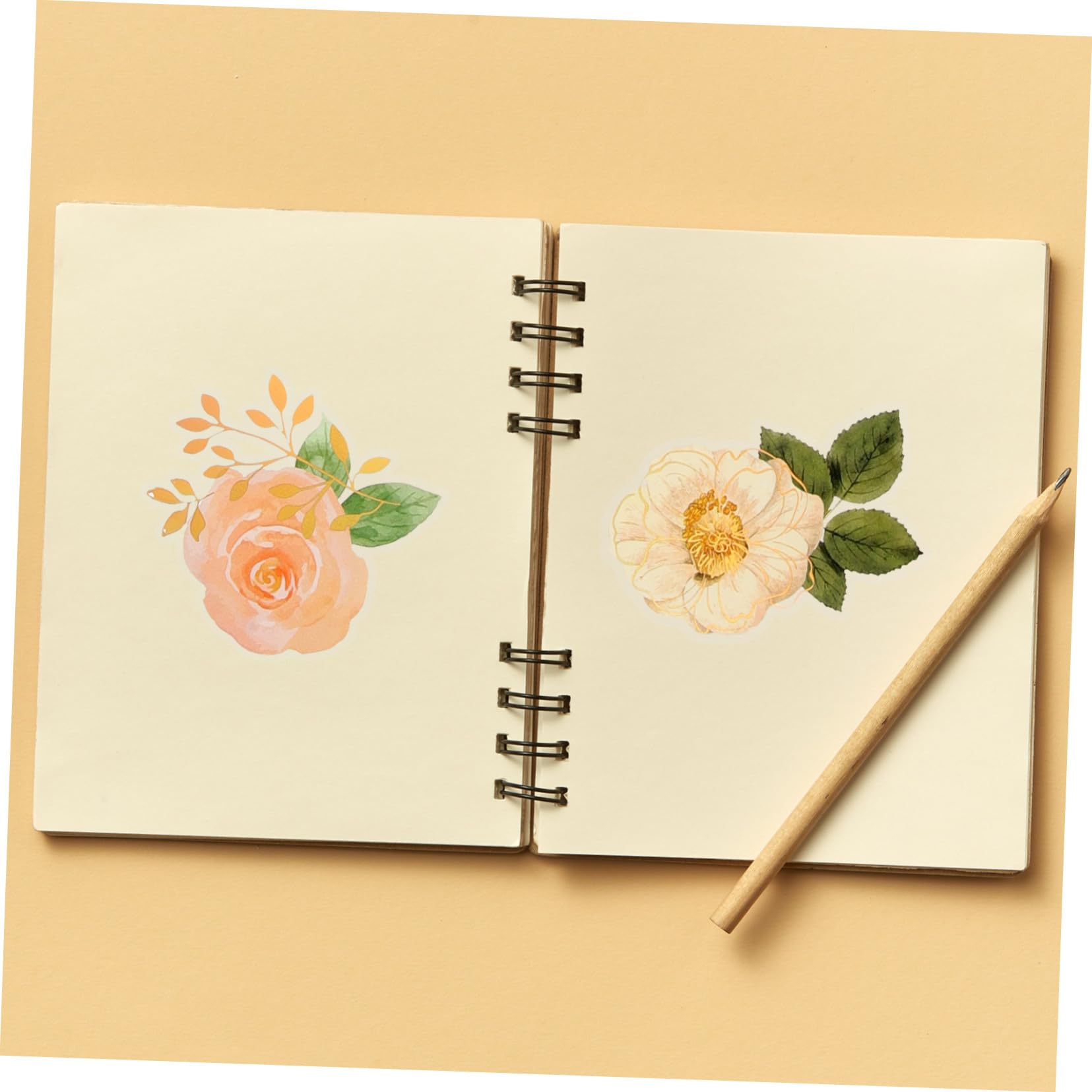 12 Set Adesivi Floreali per Scrapbooking e Decorazione Adesivi Trasparenti Impermeabili per Progetti Artistici e Facili da Applicare e Scegliere tra Stili Diversi