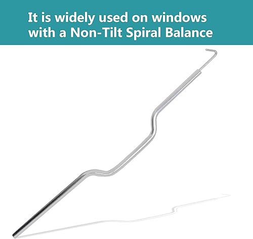 Miniatura 5 de Herramienta de tensión de equilibrio en espiral para ventana no inclinable MP3788, paquete de 1, color plateado