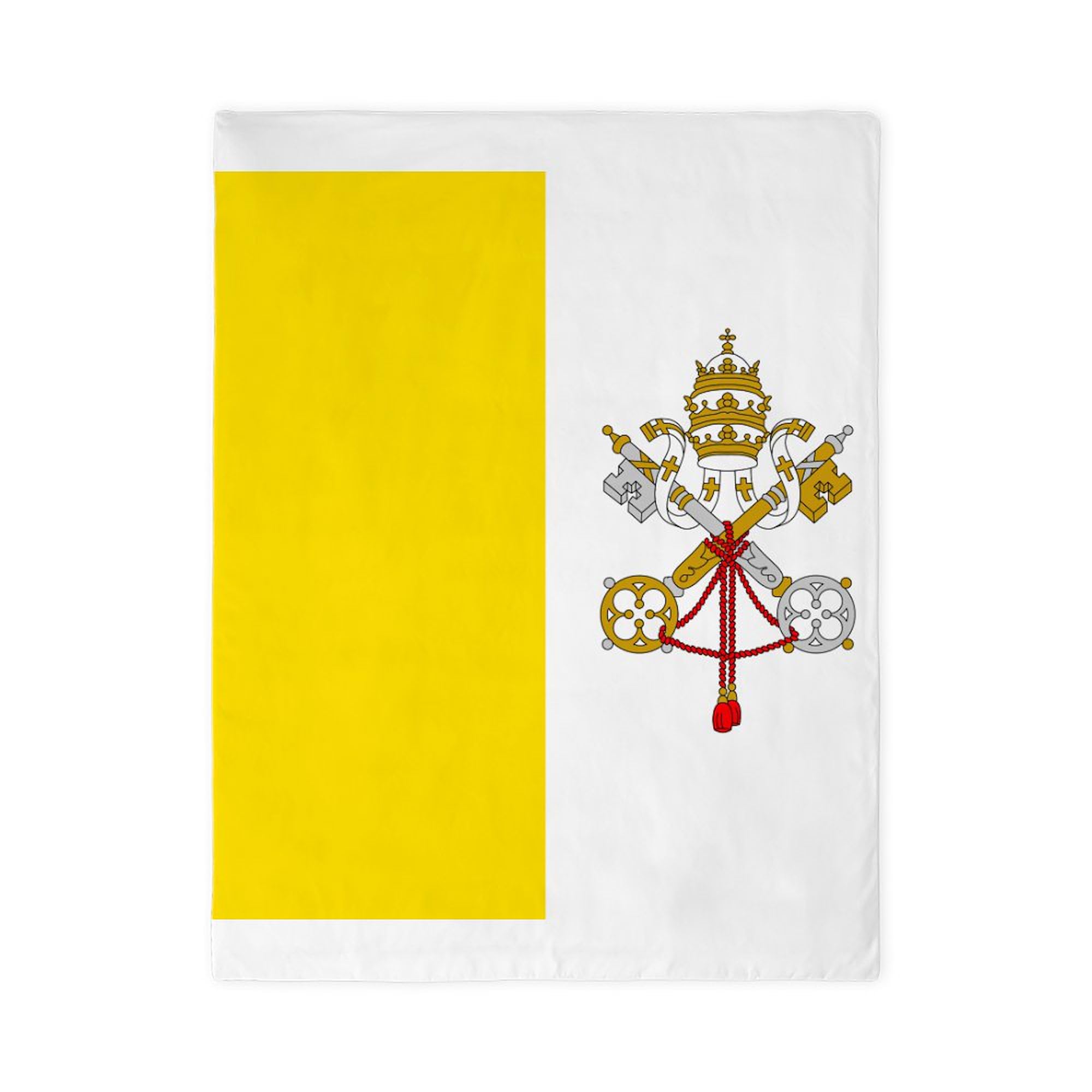 CafePress Flag of The Vatican City Twin Duvet Cover, Printed Comforter Cover, Unique Bedding,