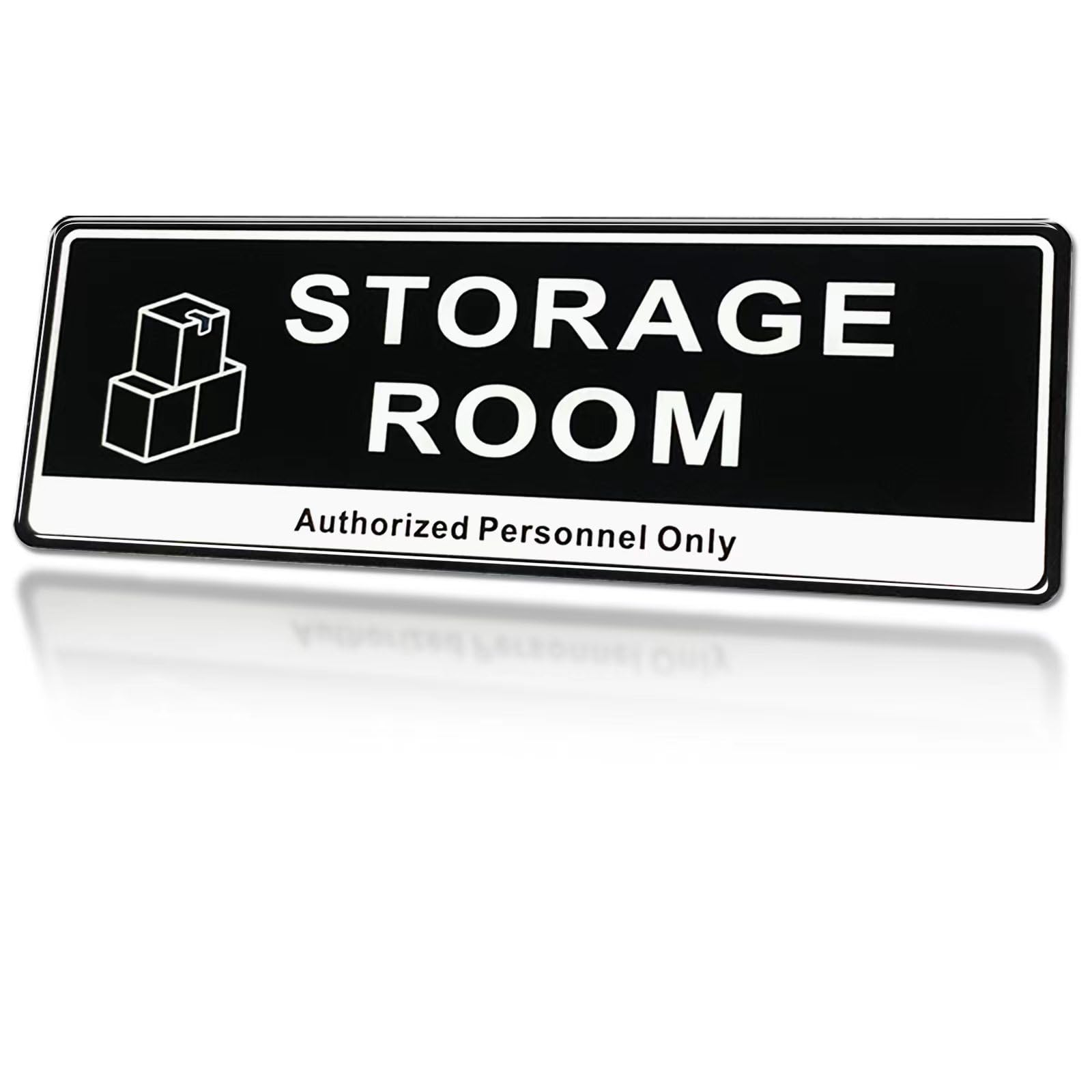 Door Sign,RAMIEYOO Acrylic Authorized Personnel Only Signs for Door,Black and White - 9