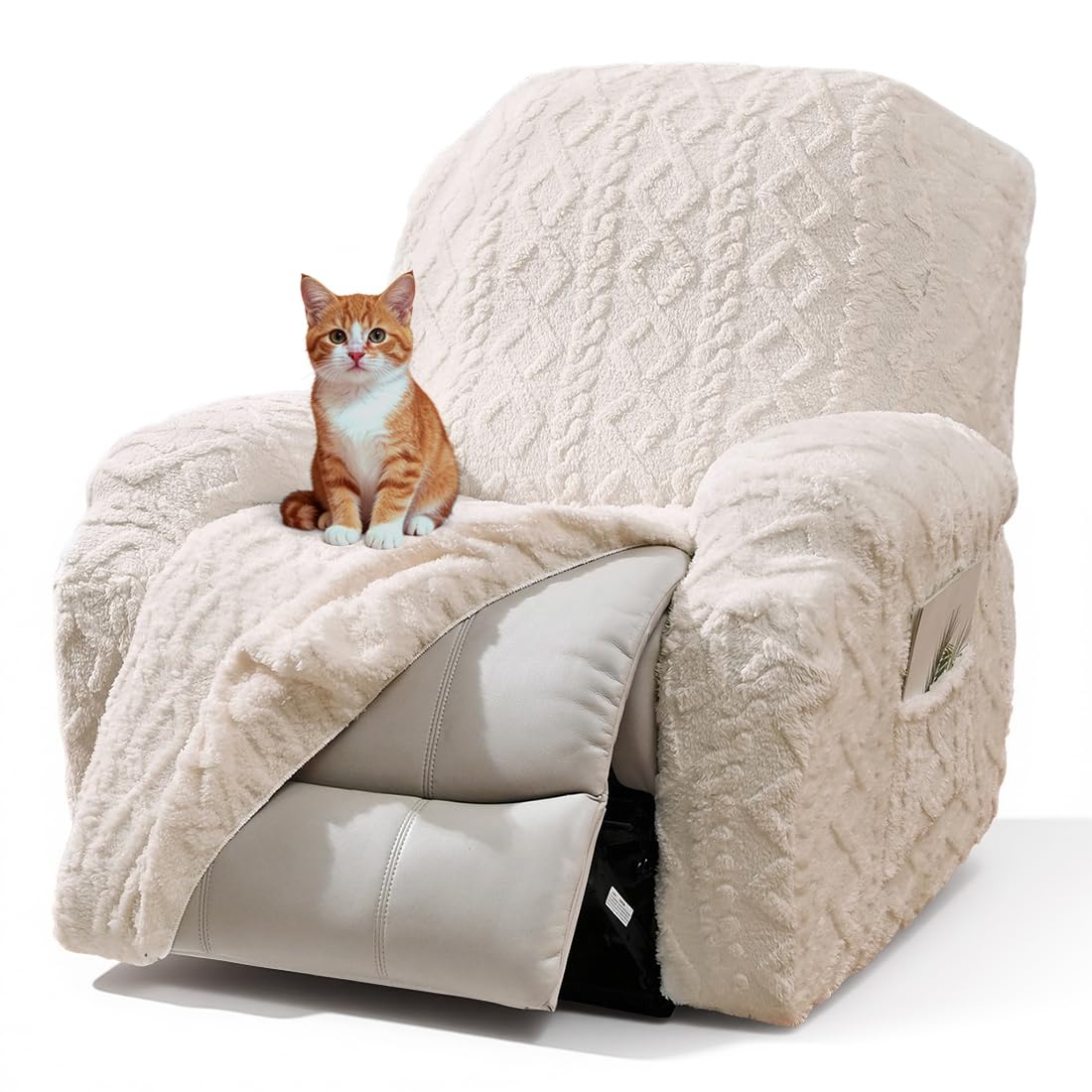 vctops 4-Pieces Recliner Chair Covers