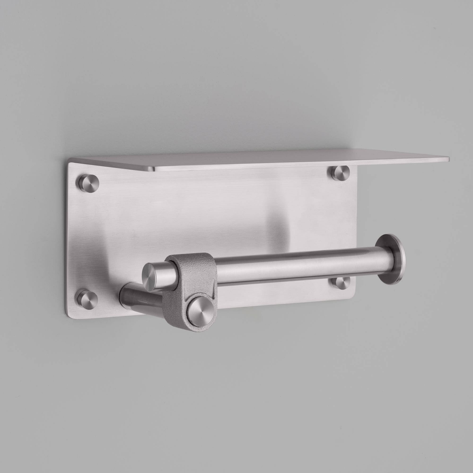 Buster + Punch Steel Buster And Punch Toilet Roll Holderwith Shelf Cast In