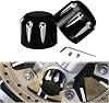 Front Axle Nut Cover Axle Caps Set Fit for Harley Sportster XL 1200 Dyna Softail Fat Boy Touring Street Road Electra Tri Glide 2 pcs Black