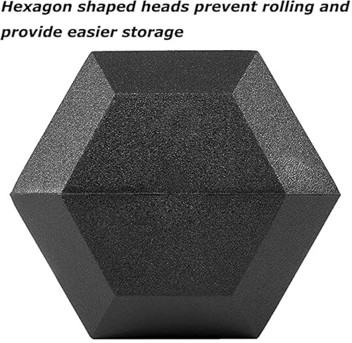 Papababe Dumbbell Set Rubber Encased Hex Dumbbell Free Weights Dumbbells Set Home Weight Set(A Pair Of 20 25 30 35 40 Lb Dumbbell) #TOP3