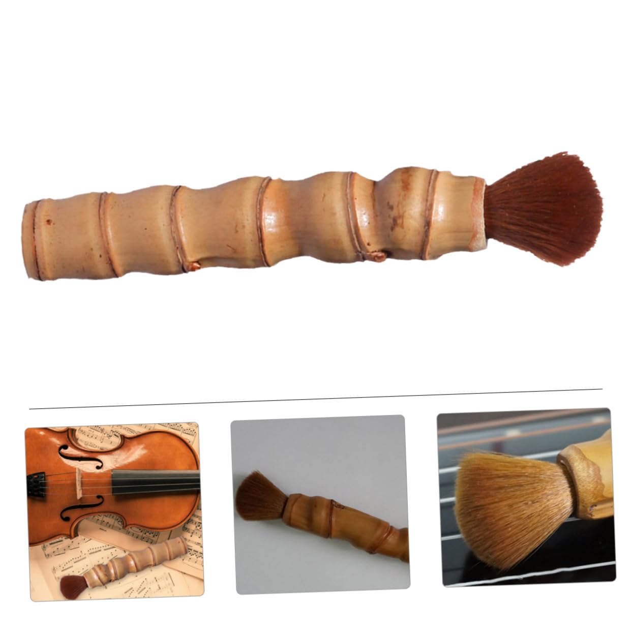 Toddmomy Dulcimer Cleaning Accessory Dust Removal Brush Soft Hair Musical Instrument Cleaning Supply Random Style