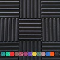 Vista 12 de Espuma acústica insonorizada para estudio, color amarillo, paneles estilo cuña de 12 x 12 x 2 pulgadas, paquete de 4