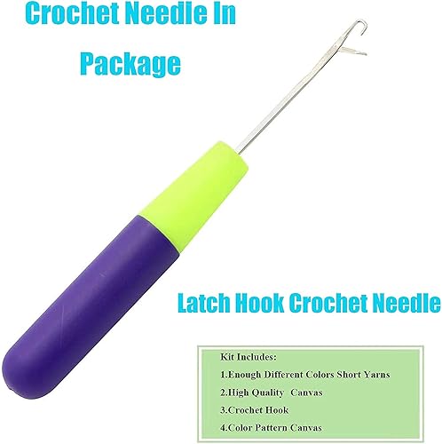 Miniatura 3 de YOOLOOKY Kits de ganchos para adultos y niños tapiz de lona impreso hecho a mano alfombra para decoración del sofá del hogar 205 x 15 pulgadas