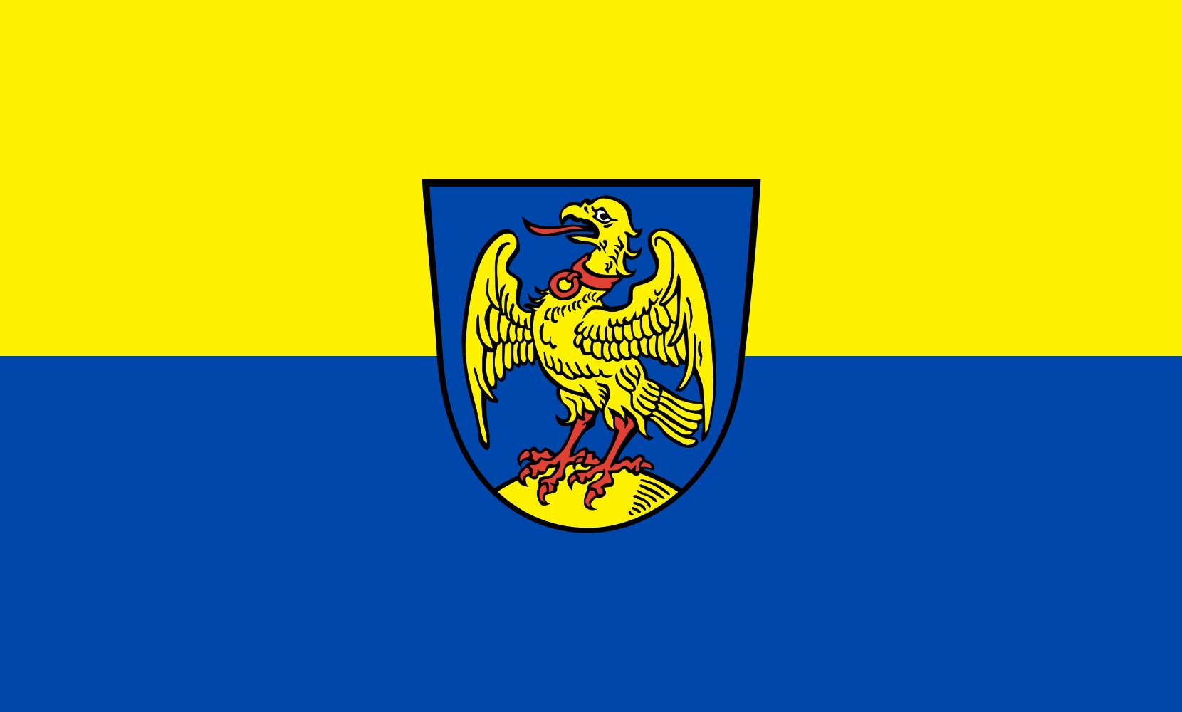 Drapeau Oberaudorf format paysage de 1.35m² grand format pour mât