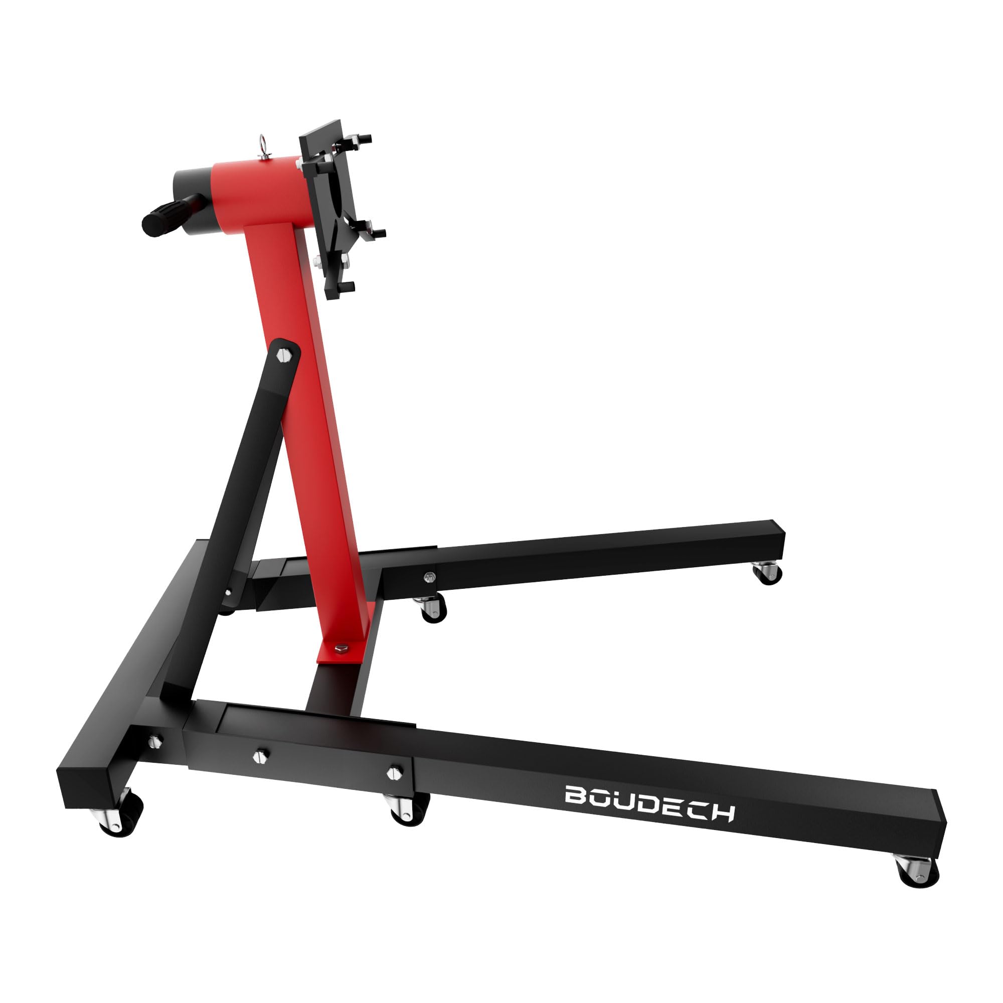 BOUDECH Keplero – Caballete de apoyo para motor máx. 900 kg de acero, soporte con brazos giratorios 360° negro
