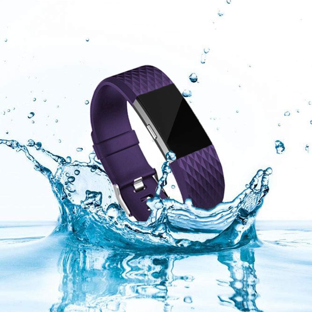 Replacement Bands for Fitbit Charge 2, Silicone Adjustable Classic Bands for Fitbit Charge 2,Women Men image 4