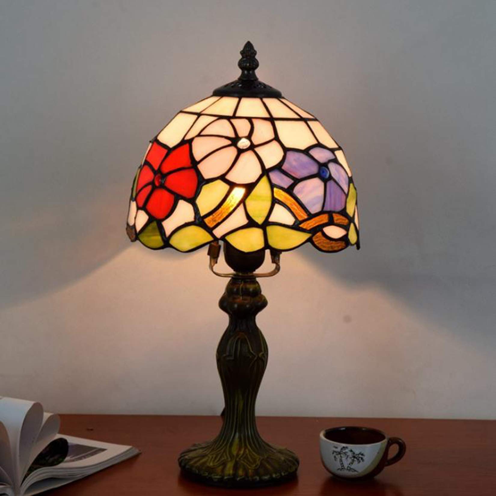 Amazon.co.jp : ティファニースタイルのテーブルランプ14インチの背の