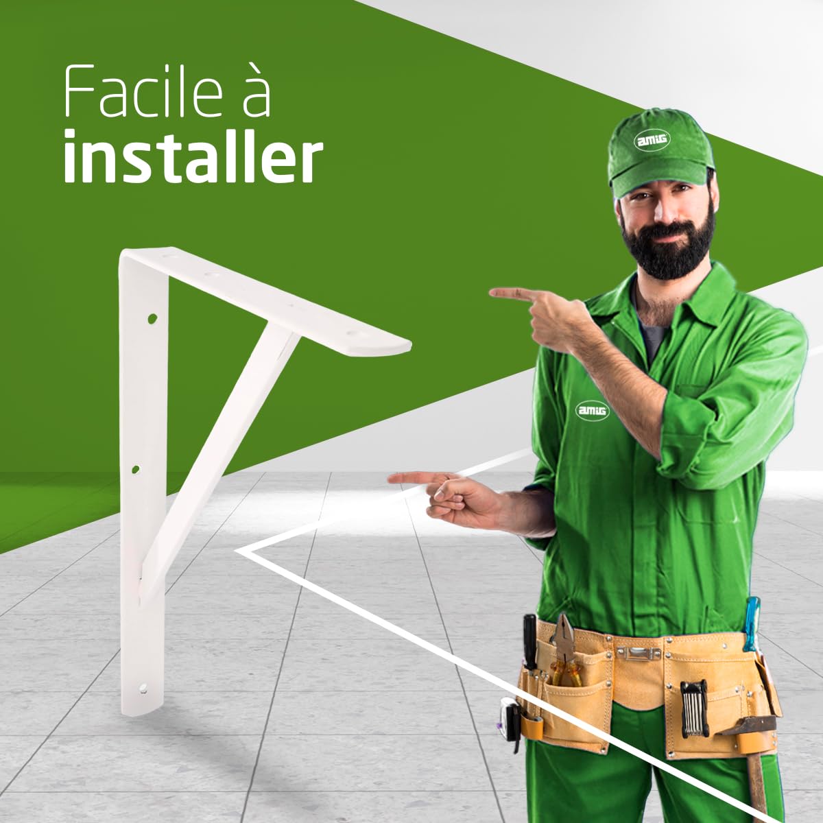 Équerre Murale Amig - Support étagère En Acier, 30kg, 2,38€ At Amazon