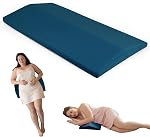 Oreiller de soutien Lombaire pour lit - Douleurs dans le bas du dos. - Coussins en mousse de mémoire pour lit, Oreiller de taille ergonomique pour côté & Sommeil arrière(bleu).