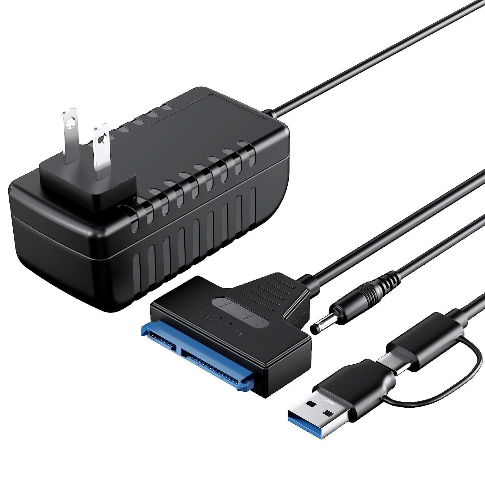 SATA to USB 3 0 and USB C Adapter Cable for 3 5 2 5 Inch SSD HDD