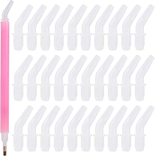 AUEAR, 30 Pack 5D Single Placer Angled Tip Drill Pen Tips for Paint Accessories