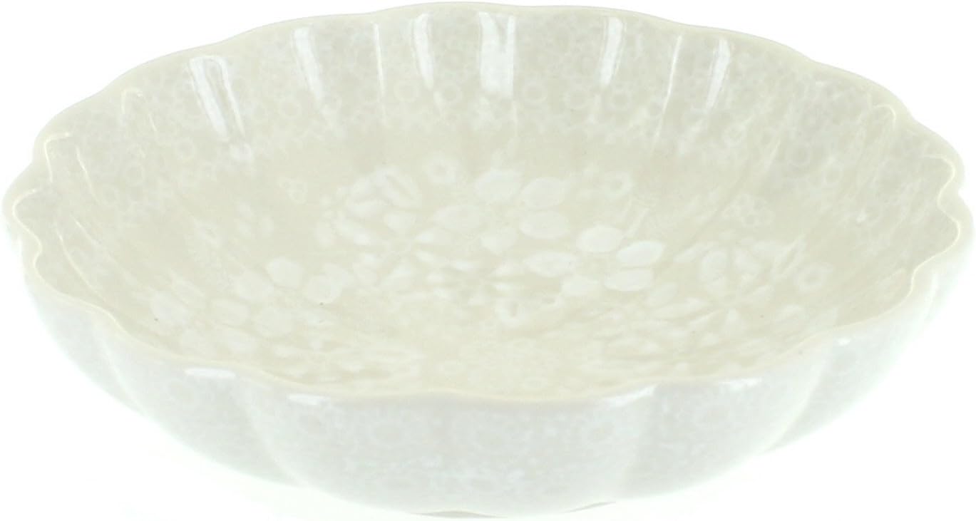 Blue Rose Polish Pottery - Blue Violet Scallop Bowl - 6" Diameter - Unique Dish for Appetizers, Nuts, or Candy