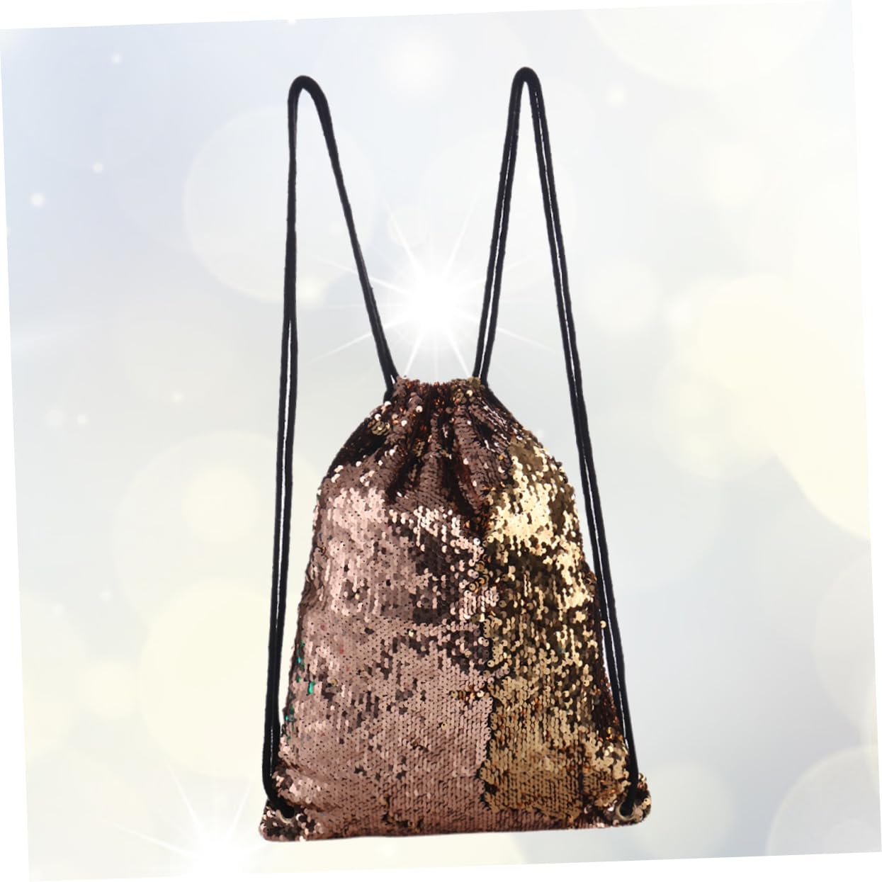 2 Piezas mochila de viaje bags shopping bag sports bag bolsa de deporte bolsa de playa aire bolso con cordón de lentejuelas mochila con brillo bolsa de baile