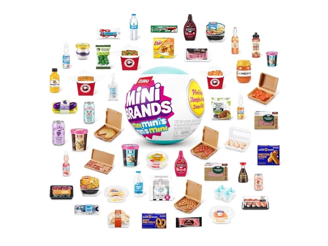 Zuru Mini frigorifero + 3 capsule, riempi il set del frigorifero, Mini Brands
