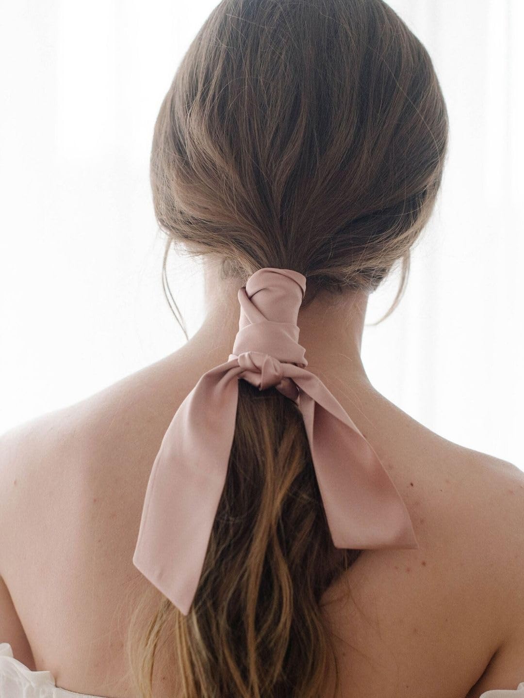 Mueras Satin Silk Hair Ribbon Tie Band for Women and Girls Pack of 1 (Multicolour) (RoseGold) (B0C7CK22WH) Amazon Price History, Amazon Price Tracker