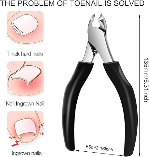Miniatura 3 de Kit de cortaúñas para podólogos para uñas encarnadas y gruesas, herramientas de pedicura con limas de uñas de los pies, levantador de uñas de los