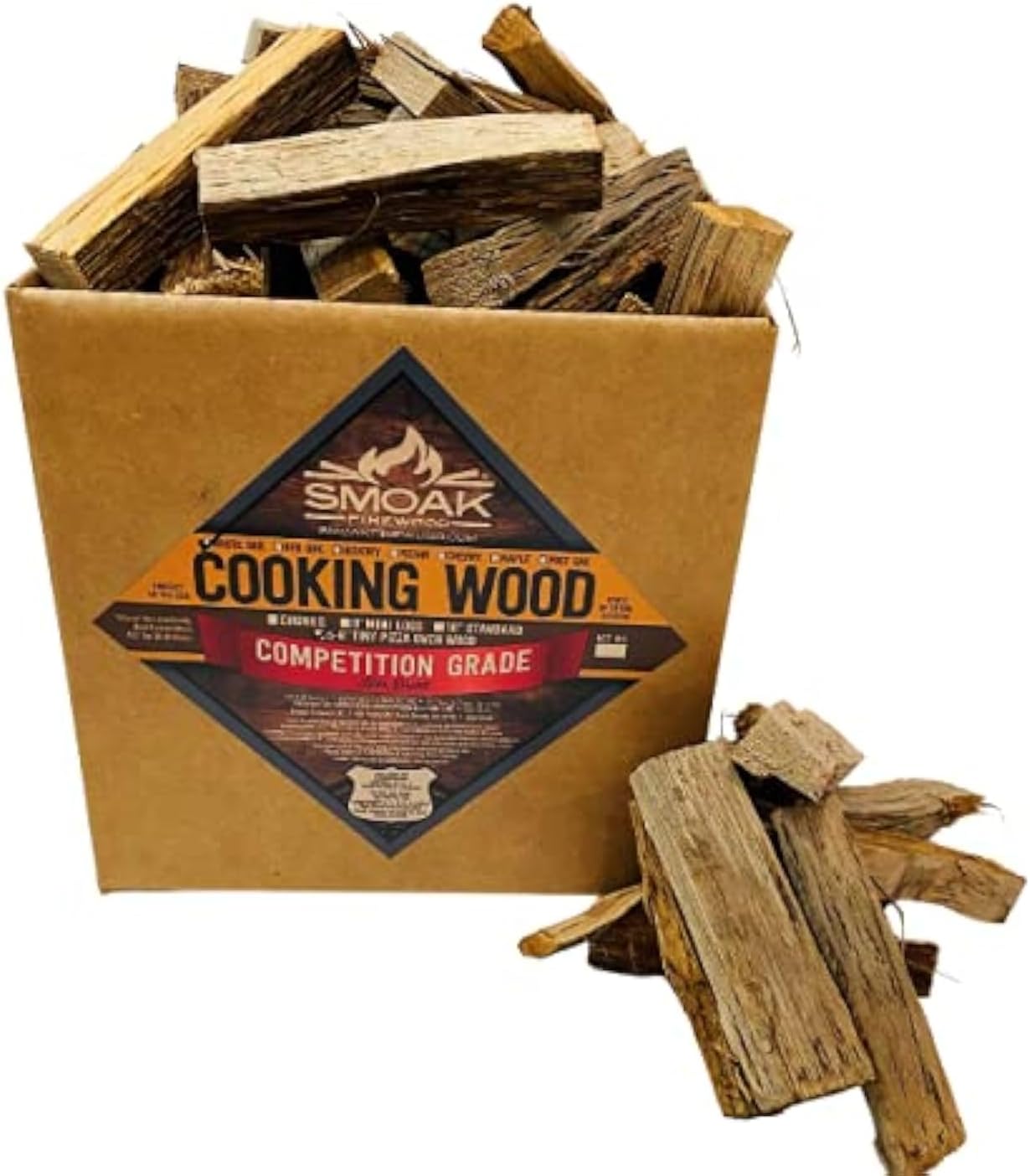 Smoak Firewood Cooking Wood Mini Splits - USDA Certified Kiln Dried (White Oak, 5-6in Tiny Pizza Oven Wood) for Portable Pizza ovens or MESA Solo Stove(729 Cubic Inches) Oak Wood - White Oak A) 5-6inch TINY Wood