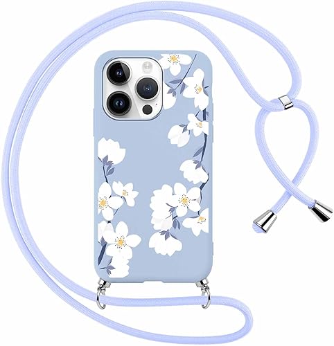 Foonary Coque pour Apple iPhone 11 Pro avec Cordon de Collier, Aesthetic Fleur M