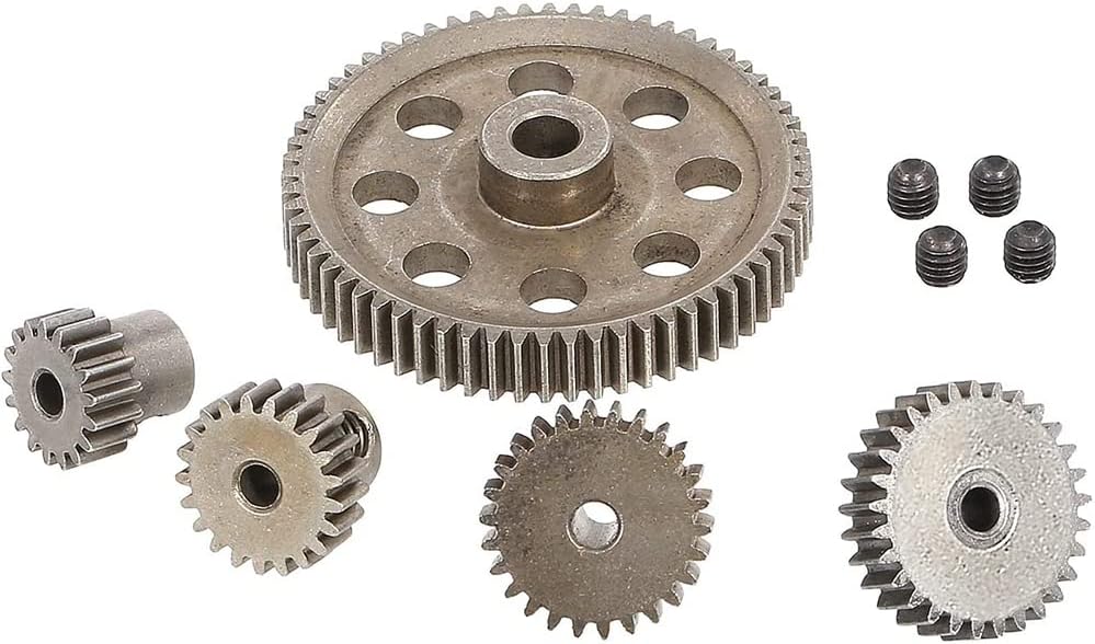 Globact 11184 Steel Diff Differential Main Metal Spur Gear 64T 17T 21T 26T 29T Motor Gear RC Replacement Parts for Redcat Volcano EPX HSP 1/10 Monster Truck Brontosaurus 94111