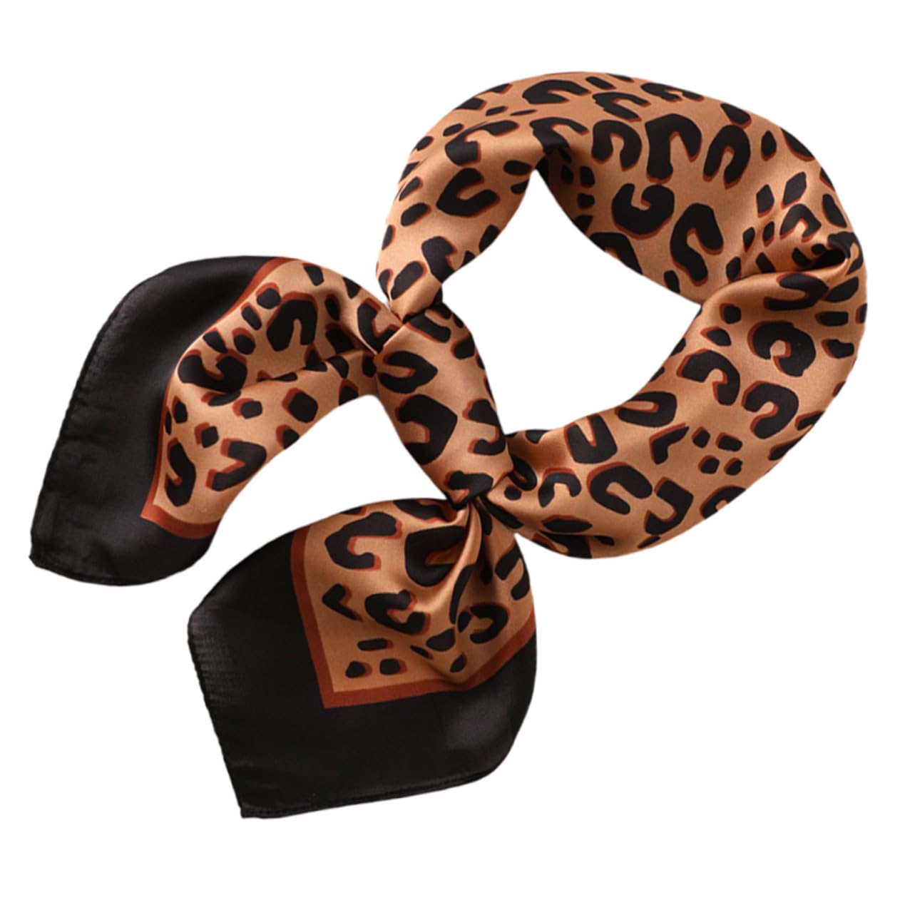 Bufanda Cuadrada de Leopardo para Mujer en Imitación de Seda, Pañuelo Fino y Ligero para Diferentes Ocasiones, Obsequio Adecuado Día Madre Color Aleatorio