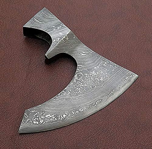 KE-0792-HK 7" CUSTOM AND HANDMADE DAMASCUS STEEL AXE WOODSMAN AXE HEAD VIKING AXE HEAD