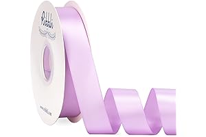 Ribbli Lavender Premium Double Faced Satin Ribbon 1" x Continuous 50 Yards...