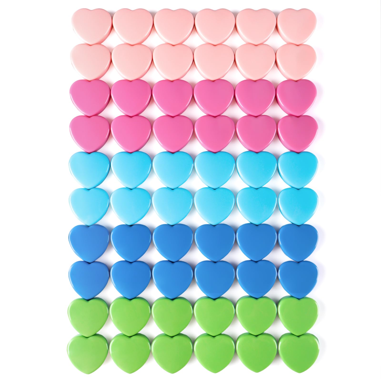 DUJEQM Fridge Magnets - 60 Pcs Heart Strong Magnet, Decorative Small magnets for Whiteboard, Crafts & Notice Boards - Heavy Duty Magnets Cute Mini Magnet for Adults, Office, Kitchen, School, 5 Colors