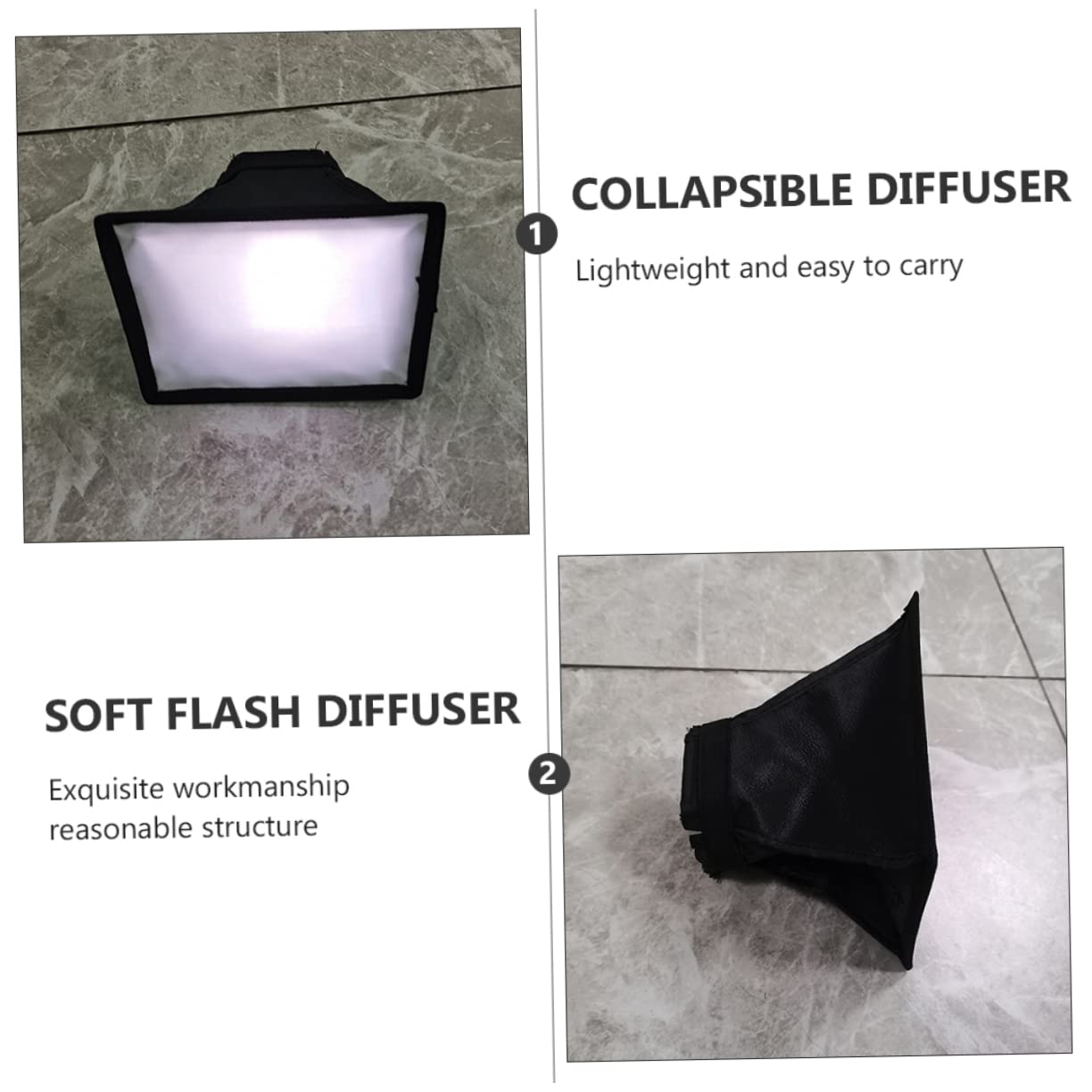 Mikikit Ring Light Diffuser for Photography 15x17cm Universal Fit Easy to Carry