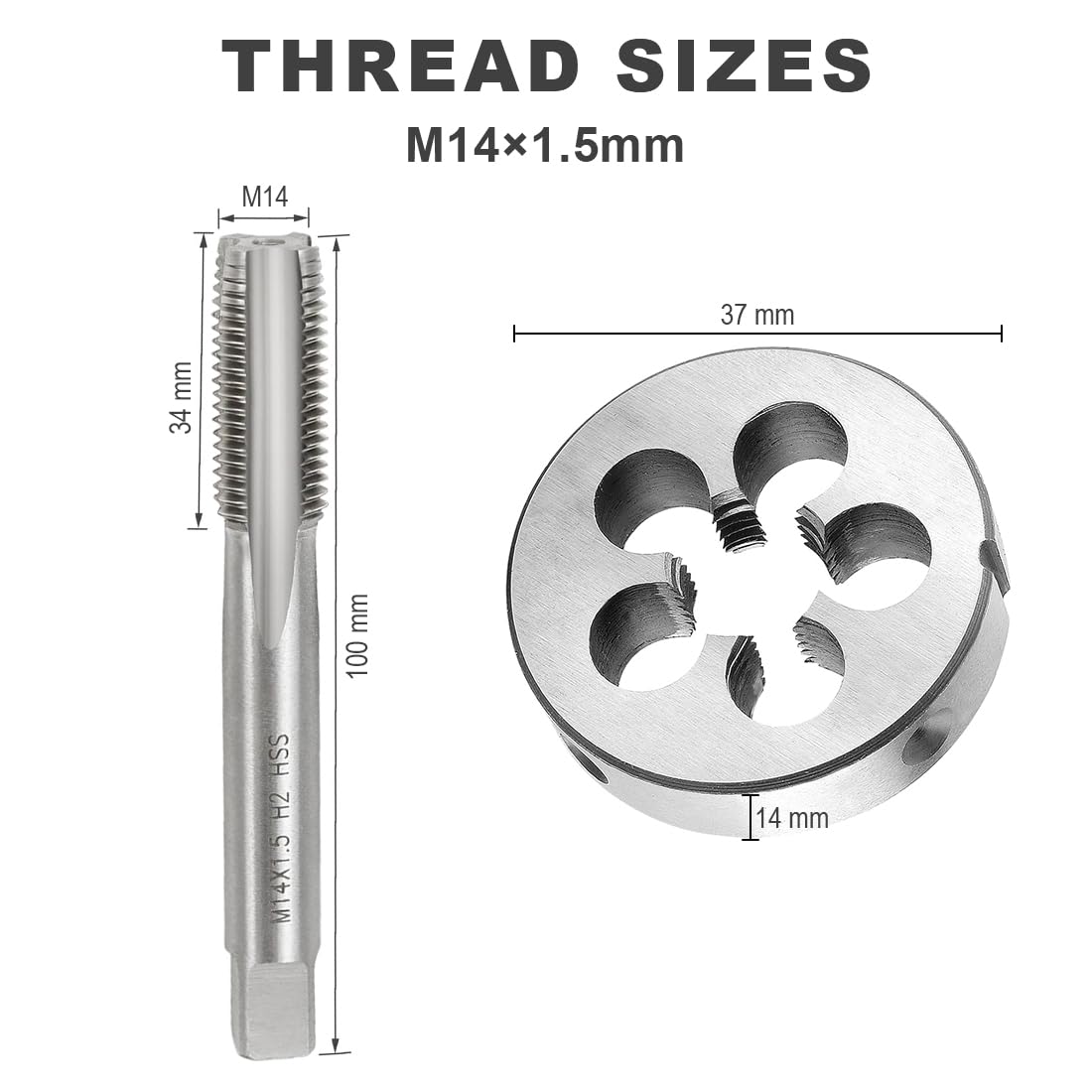Aililong Outil à Visser m14x1,5mm Ω Alliage et métaux Non ferreux Outils de précision