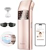 25J IPL Geräte Haarentfernung Laser mit Kühlfunktion 3℃ Saphir 12cm² Eiskühlsystem LCD-Touchscreen Schmerzfreie Haarentfernungsgerät für Achseln Bikini Gesicht Beine Körper(Champagner Gold)