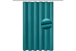 Barossa Design Turquoise Shower Curtain: Soft, Water-Repellent, Hotel-Quality
